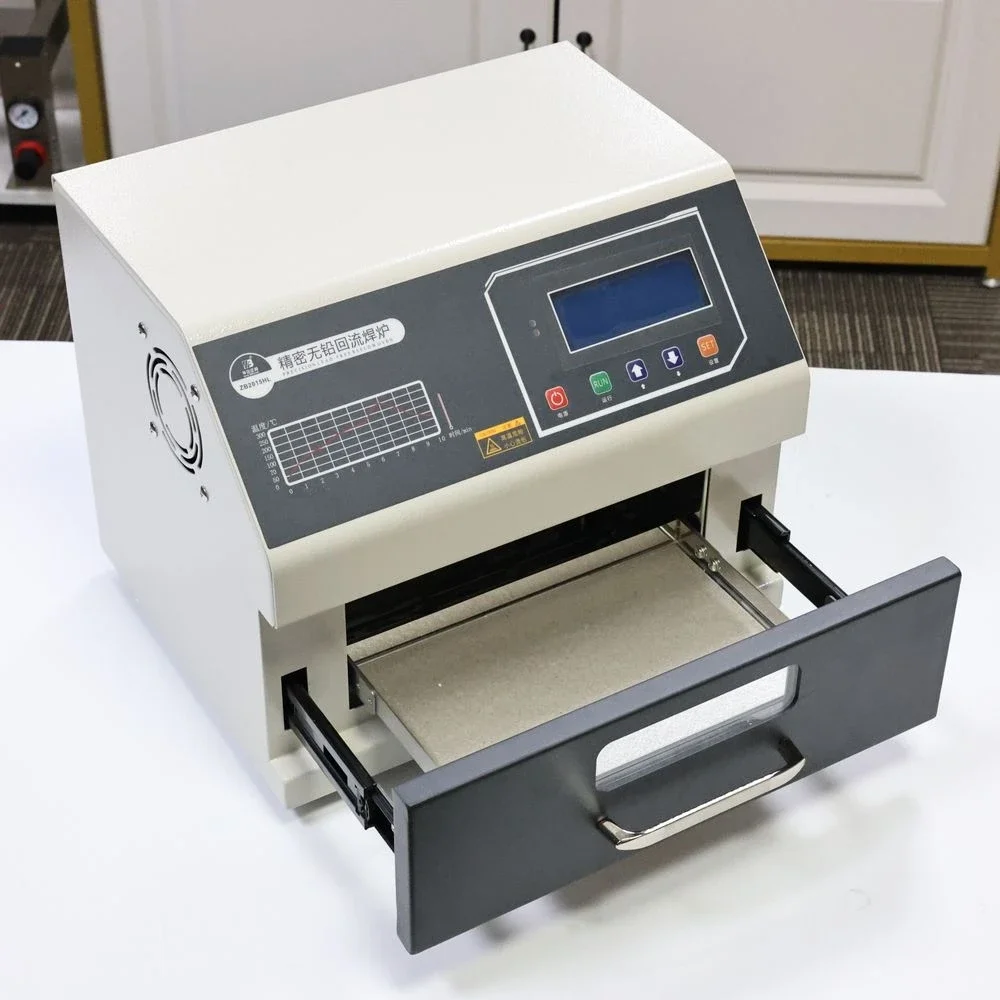 

for Smt Small Batch Production and Processing ZB2015HL Desktop Reflow Oven 700W 200x150mm Infrared Hot Air Smd Reflow Soldering