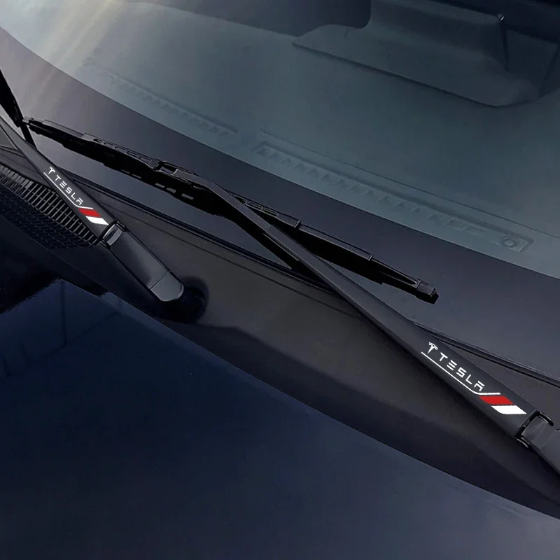 الإبداعية سيارة ملصق الزجاج الأمامي ثلاثية الأبعاد نافذة ممسحة سيارة ملصق لاصق لامع ورائع ل تسلا نموذج 3 نموذج X Y نمط رودستر سيارة التصميم #5