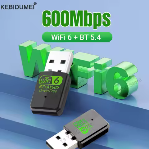 600Mbps USB WiFi 6 Bluetooth Adapter 2 in 1 Dongle Dual Band 2.4G/5Ghz Network Wireless Receiver for PC Laptop 10/11 Driver Free