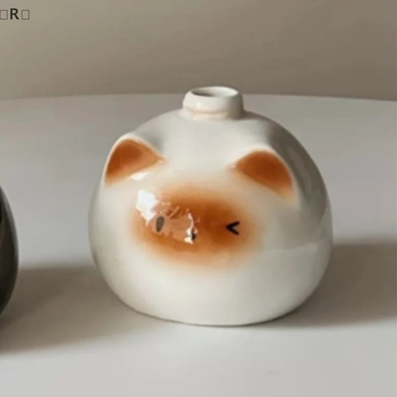 〔R〕Ceramic Siamese Cat Hand Sanitizer Press Bottle Toilet Shampoo Shower Gel Packaging Bottle Dispenser For Liquid Soap view 5