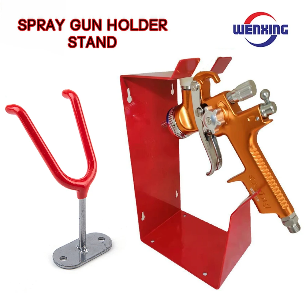 

Paint Spray Gun Holder Upper Pot Spray Gun Universal Bracket Spray Tool Rack fixing&storage Mounted On Benchtop or On Wall