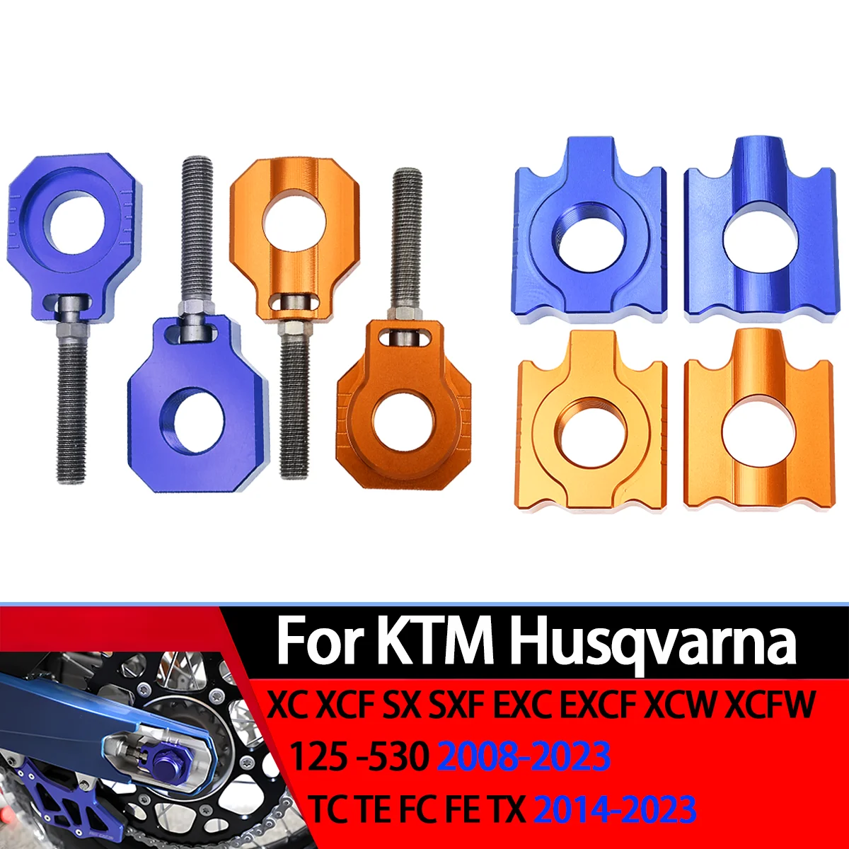

Задняя цепь регулятора оси блока для мотоцикла 20 мм CNC для KTM XCW XCWF EXC EXCF 125-530 HUSQVARNA FC TC TE FE TX 2008 2009-2020