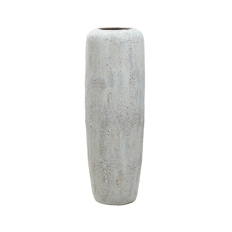 Jingdezhen floor-to-ceiling vase large white modern minimalist ceramic decorative ornaments guest view porch dried flower arrang