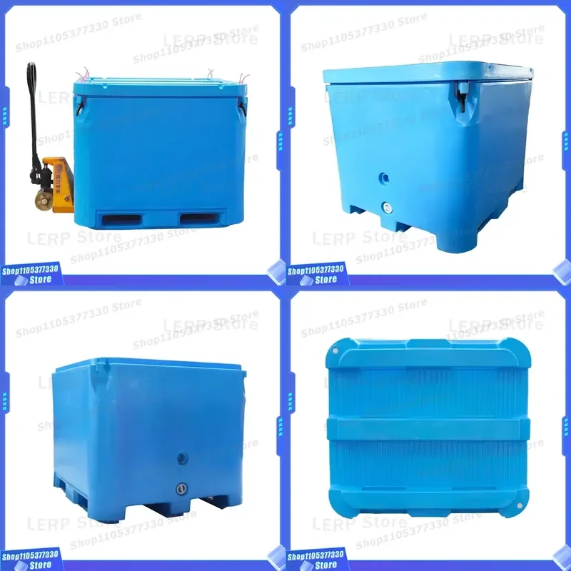 800 Liter Large Plastic Insulated Container Ice Cooler Box for Fishing Transportation Used Seafood Bins