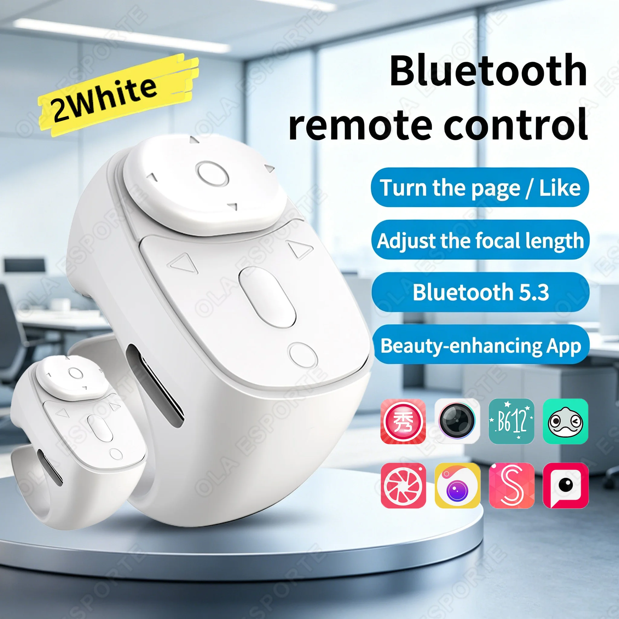 New Remote Control Bluetooth Page Turning Ring, Multifunction Accessory