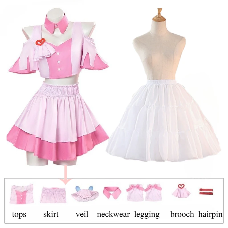 ANIMECC IN STOCK Still in Love Tokai Teio Haru Urara Oguri Cap Cosplay Umamusume Cosplay Wig Tail Pink Dress Halloween for Women view 2