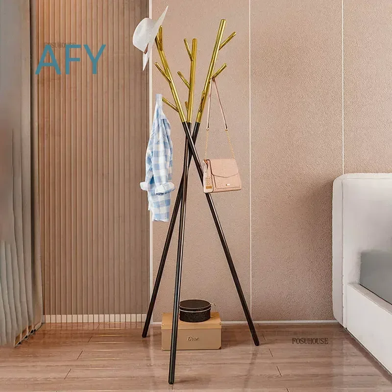 Modern Floor Standing Coat Rack for Bedroom Hallway Porch Balcony Clothing Store Hotel Home Furniture Nordic Simple Clothes