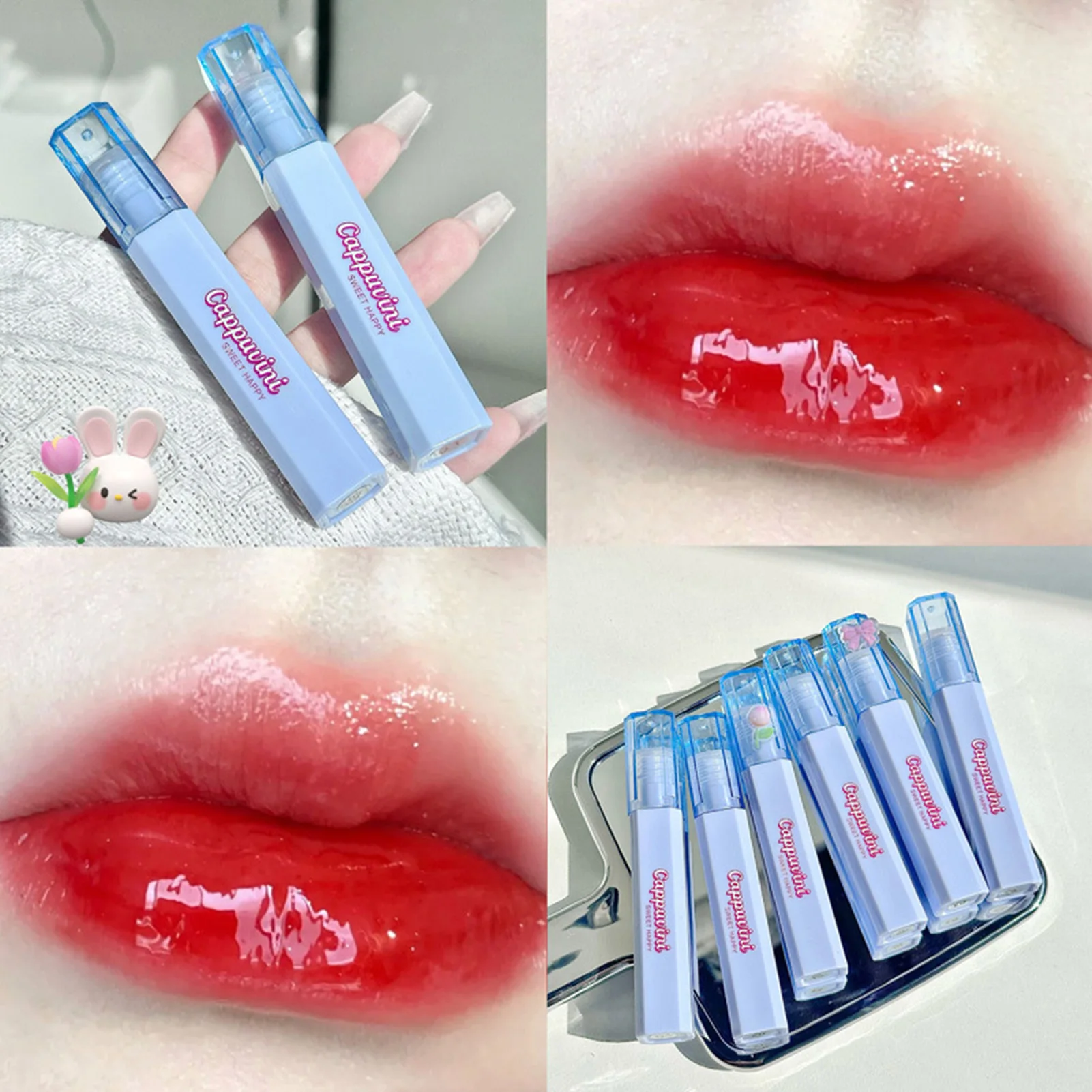 Natural-Looking Mirror Lip Gloss Smooth Soft Rich Colors Quick-Drying Lipstick for Daily Lives Everyday Makeup EIG88