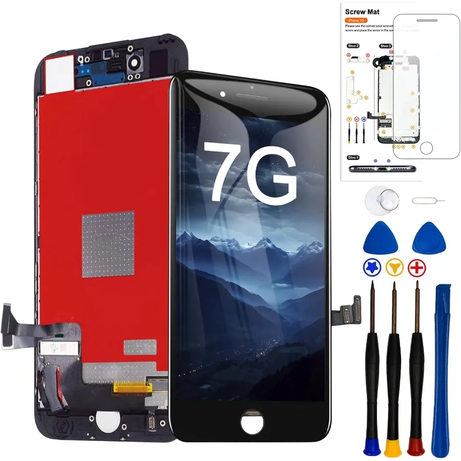 

for iPhone 7 Screen Replacement 4.7 inch Frame Assembly Display 3D Touch Screen LCD Digitizer with Repair Tools Kit Tempered Gl