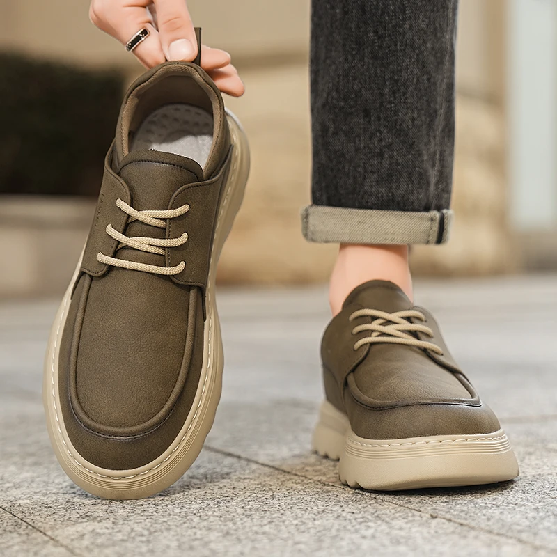 

Новая осенняя спортивная обувь, обувь, уличная спортивная обувь, нишевый дизайн, мужская повседневная обувь Прогулочная обувь на мягкой подошве ручной работы