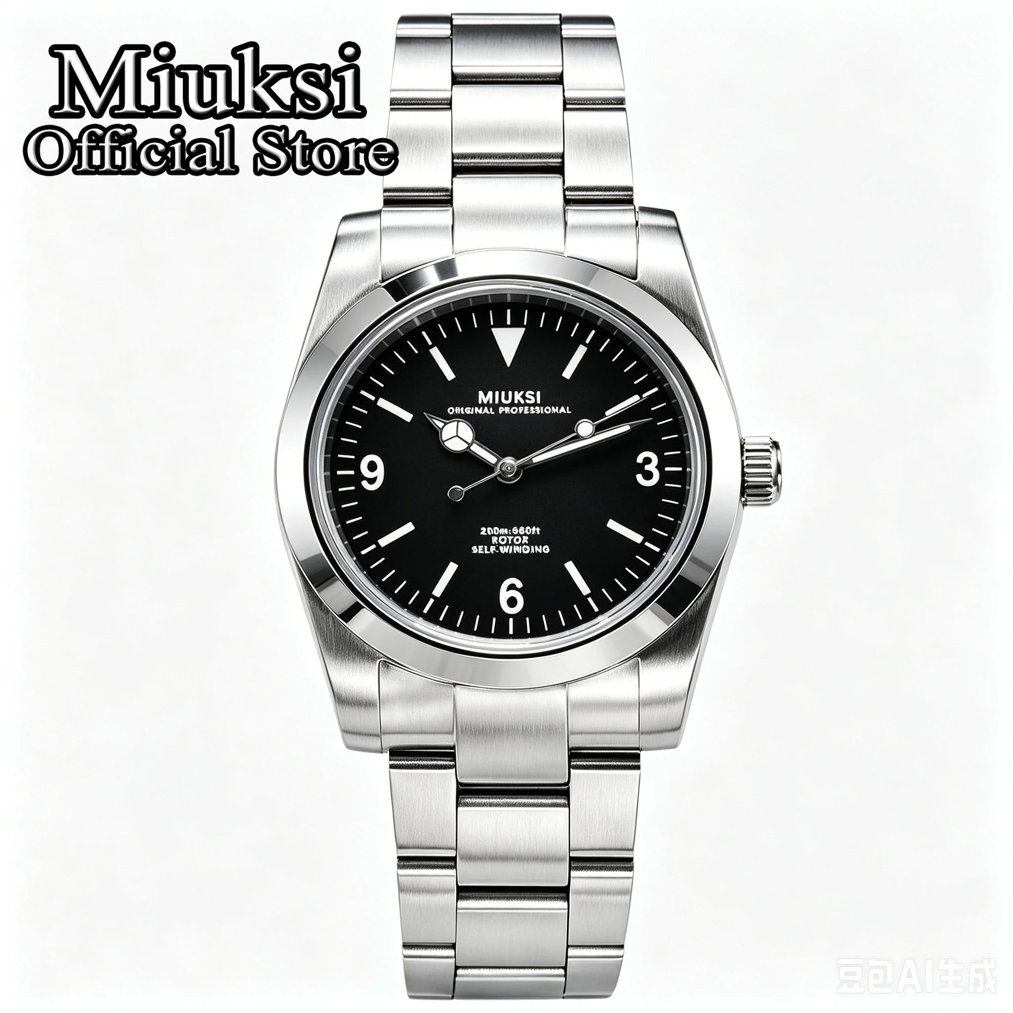 

Miuksi 36mm 39mm NH35 Mechanical Watch Fit NH35 Miyota8215 For Men Automatic Sapphire Waterproof Wrist