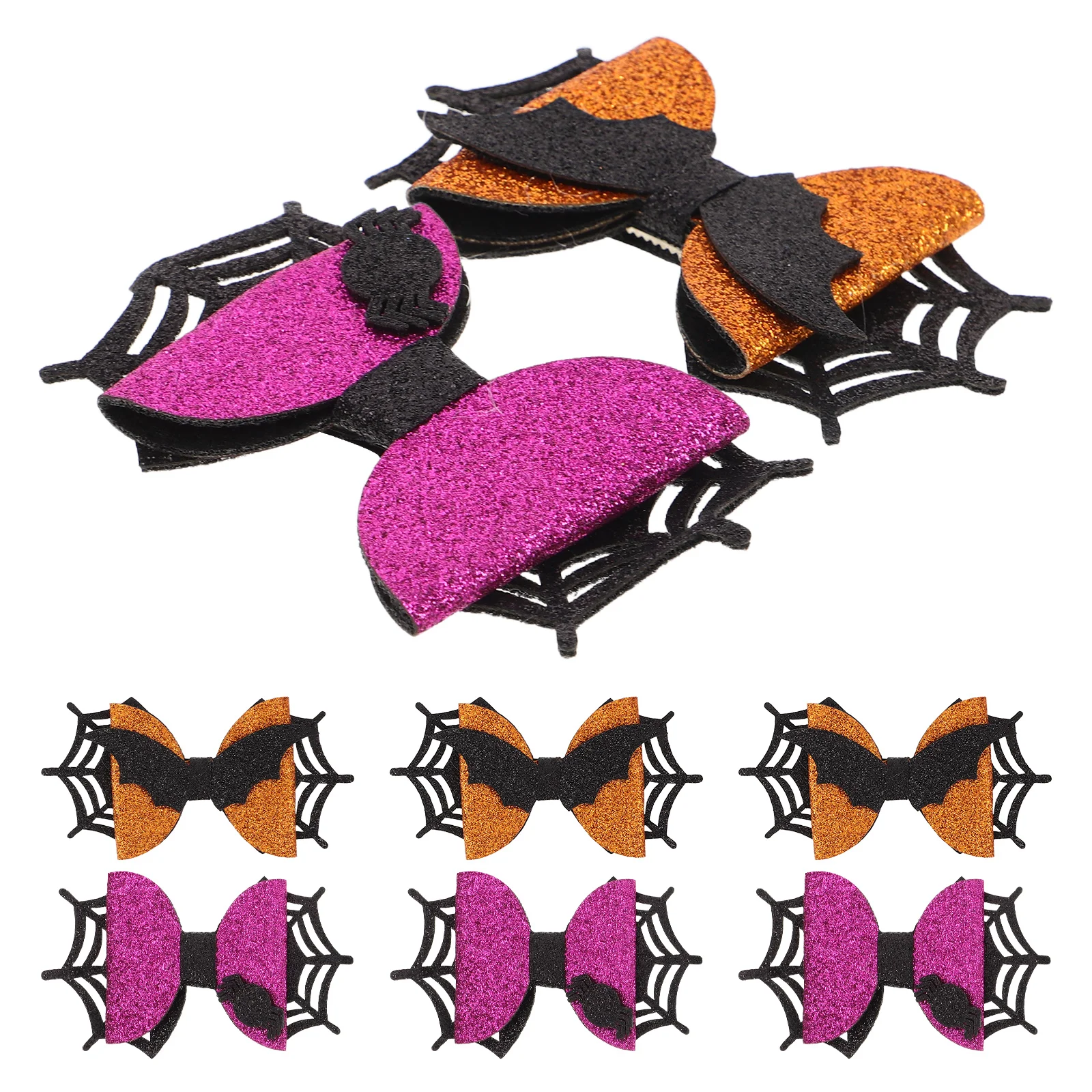 

Halloween Hair Clips Bat Spider Web Bows Ghost Barrettes Costume Party Accessories For Women Toddlers Kids Lightweight