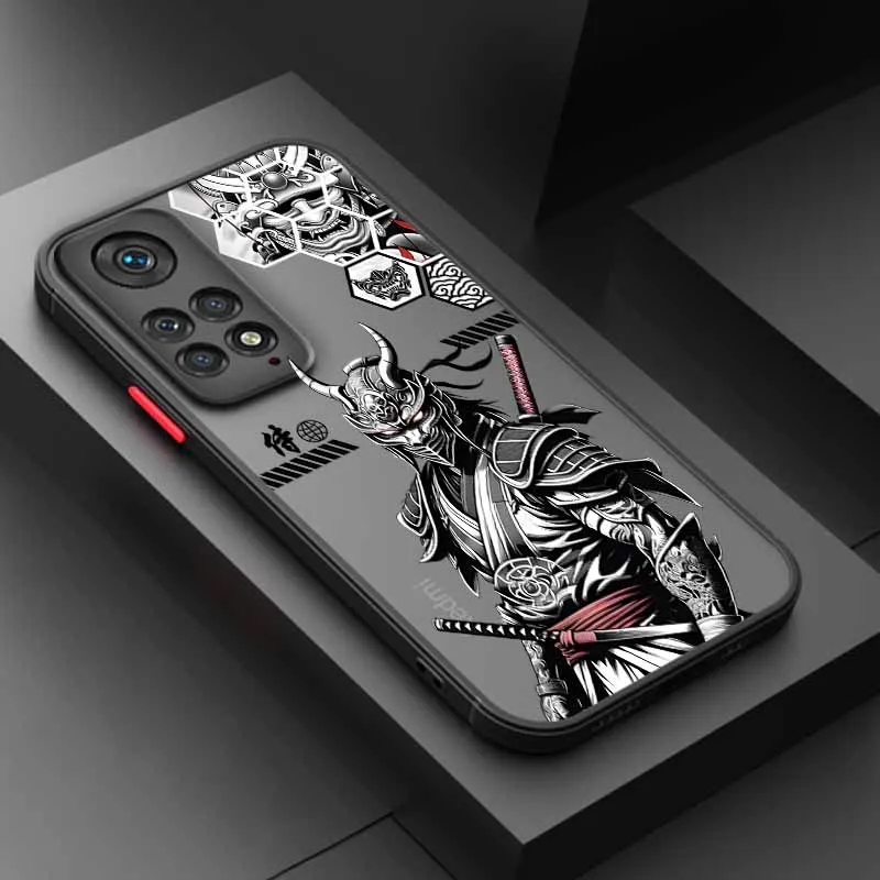 اليابانية أوني S-amurai ل Xiaomi Redmi ملاحظة 14 13 12S 12 توربو 11T 11E 11S 10S 10 برو زائد ماكس متجمد جراب هاتف #5