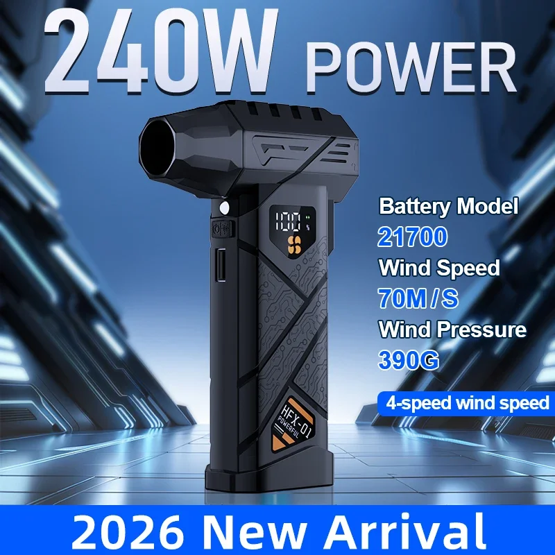 Powerful Cordless Turbo Blower 580,000 RPM Handheld Dust Collector
