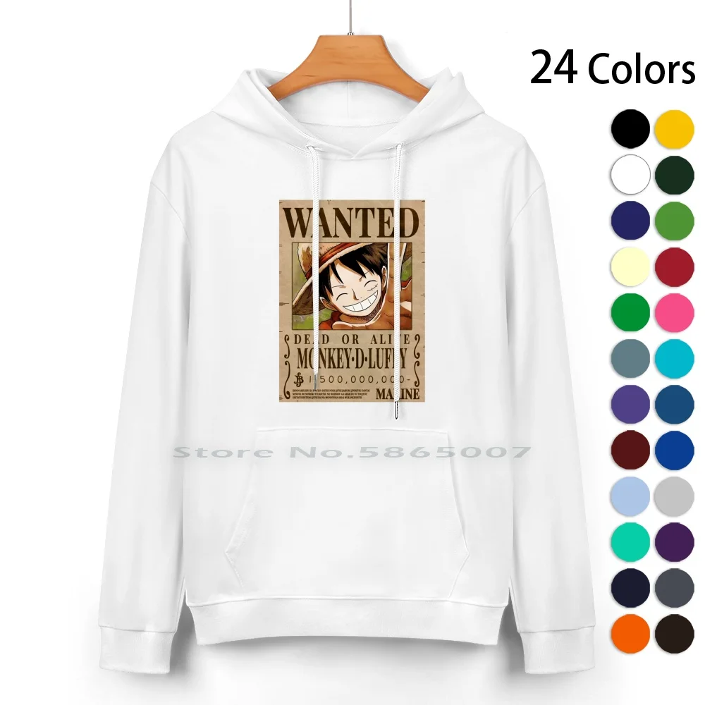 

Luffy Bounty Wanted Pure Cotton Hoodie Sweater 24 Colors Anime Movie Manga Monkey D Luffy Zoro Team Anime Manga Anime Japan