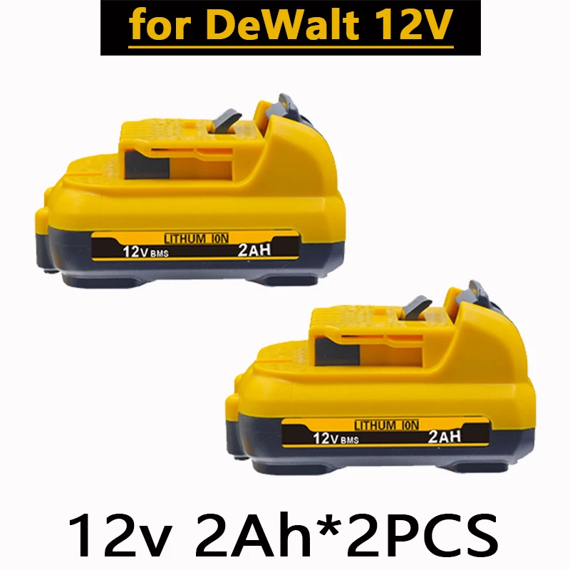 1 Voor DeWalt 12V MAX 2.0Ah 3.0Ah 5.0Ah 6.0Ah Batterij DCB124 DCB125 DCB122 Oplaadbare Gereedschapspakket.