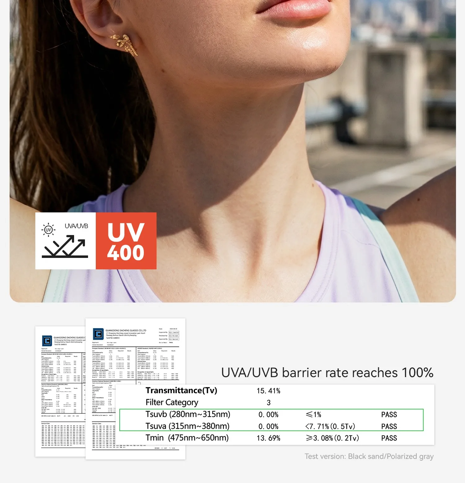 ROCKBROS Fahrradbrille UV400 Polarisierte Sport-Sonnenbrille Leichtgewicht UV-Schutz Winddichte Outdoor-Laufbrille – Detail 11