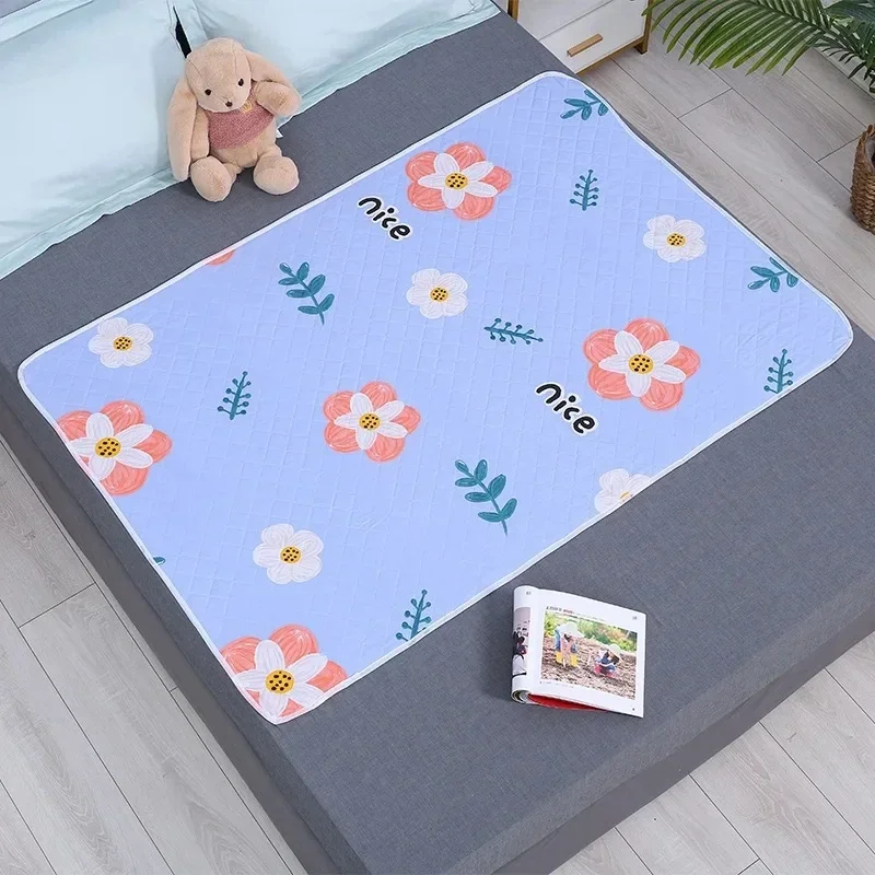 Waterproof Baby Changing Pad Cover Cute Cartoon Reusable Baby Diaper Mattress Changing Mats Urinay Pads Bed Stuffs Baby Mattress