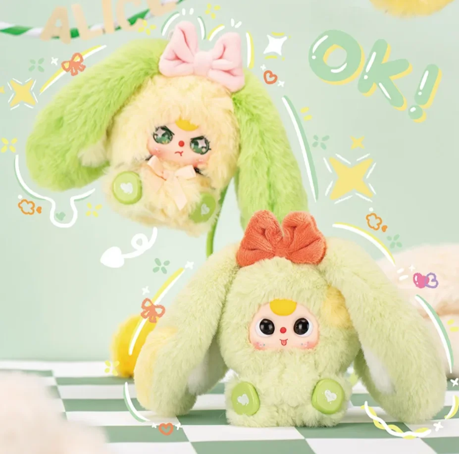 Nieuwe Baby Drie Alice Rabbit Town Serie Blind Box Kawai Hanger Speelgoed Verzamel Figuur Pop Verjaardag Meisje Fans Kerstcadeau
