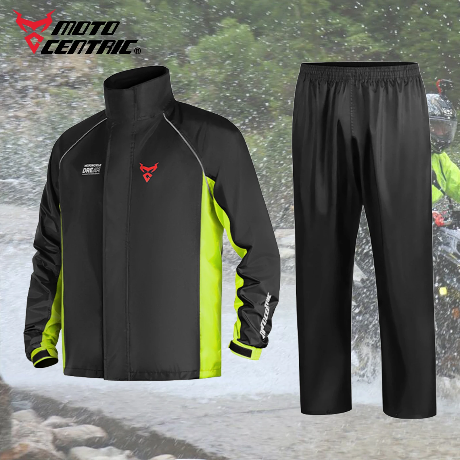 

Motorcycle Raincoat Suit for Motorcyclist Rider Rainstorm Prevention Waterproof Jacket Pants Set Split Camping Hiking Fishing