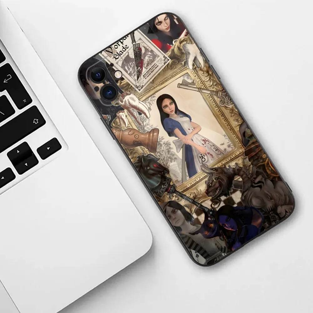 Alice Madness Returns Game  Phone Case For iPhone 15,14,13,12,11,Plus,Pro Max,XS,X,XR,SE,Mini,8,7 Soft Silicone Cover