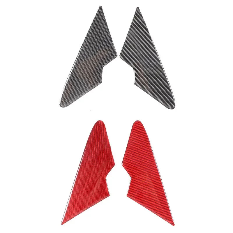 For Subaru WRX STI 2021 2022 2023 Car A-pillar Triangular Panel Frame Cover Trim Sticker Soft Carbon Fiber Exterior Accessories