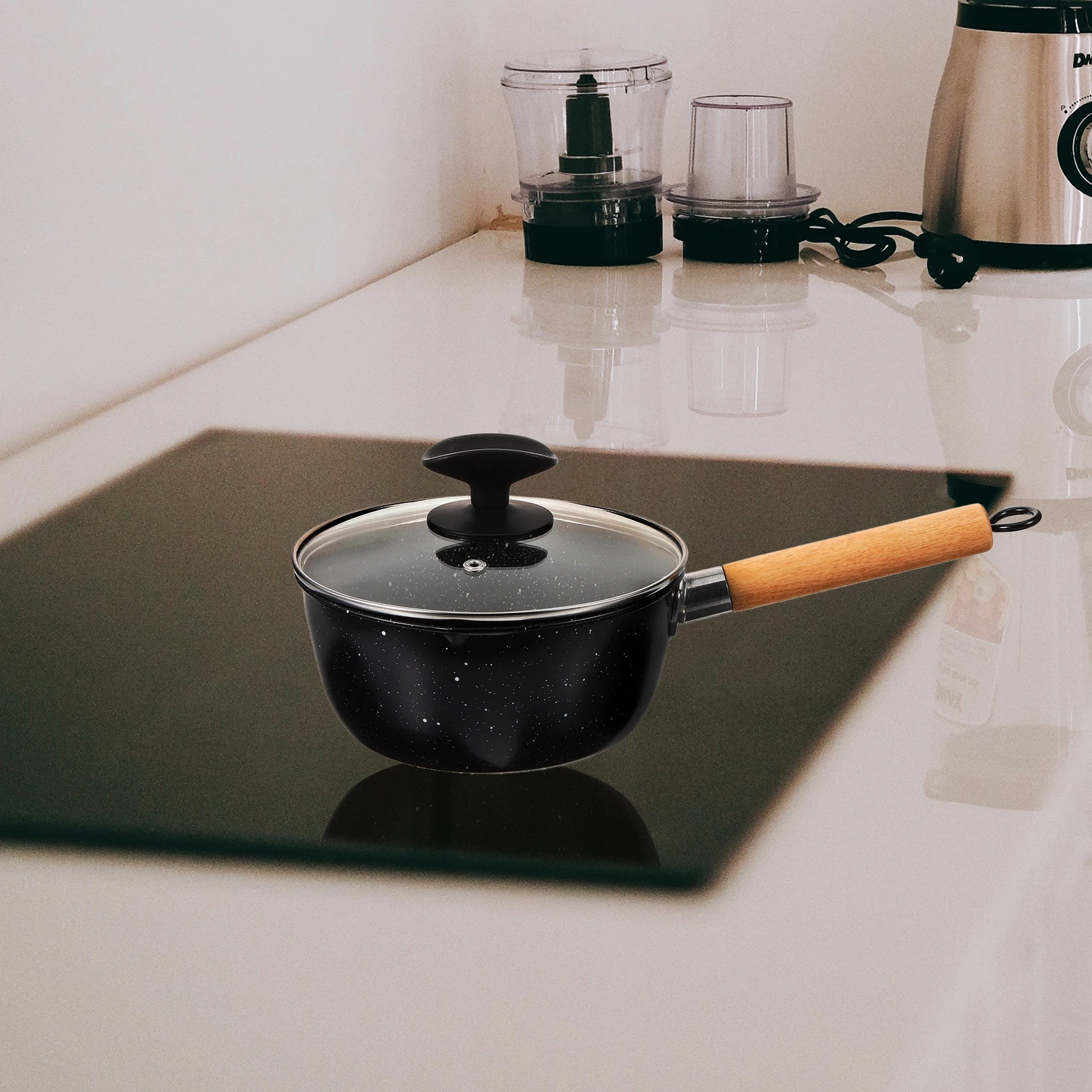 

Maifan Stone Milk Pot 18cm Saucepan Lid Nonstick Kitchen Pans Household Cookware Baby Food Easy Clean Storage Fast Heating