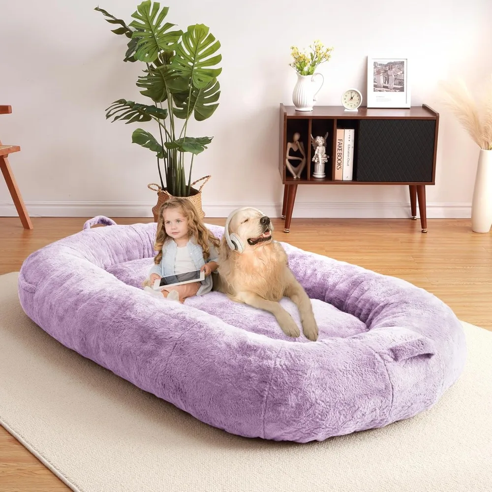 

Giant Dog Bed for People, Washable & Plush Human Sized Dog Bed for Men and Women, Large Dog Bed Suitable for Adults, Anti-Slip B