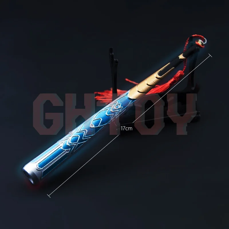 17 سنتيمتر/6.69in هونكاي: نجوم السكك الحديدية لعبة الأجهزة الطرفية تدمير عصا سبيكة سلاح نماذج المفاتيح الزينة الحلي مجموعات