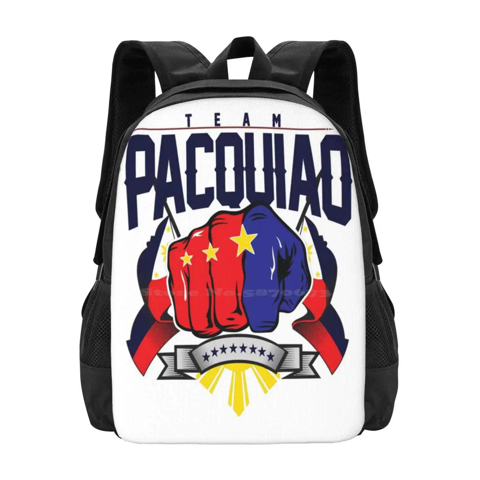 Team Pacquiao-mochila escolar para hombre y mujer, a la moda morral, ideal para boxeo y deportes, gran oferta