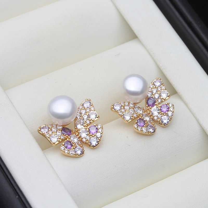 

wedding white small Mini Small Pearl Earrings Jewelry Wife Mother Birthday Gift Pink
