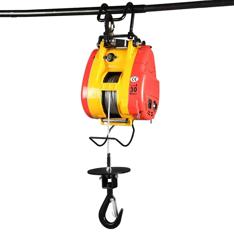 

Mini King Electric Hoist Household Small Crane Portable Suspension Lift Micro Remote Control Electric Hoist For Home Lifting Use