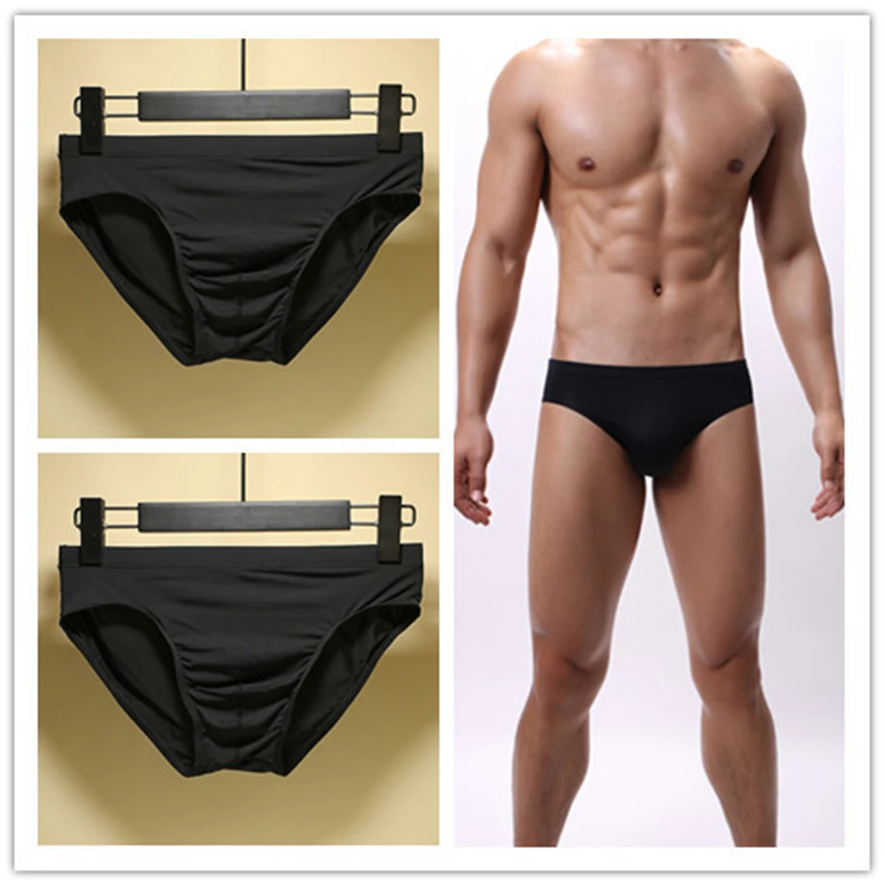 

Mens Briefs Sleepwear Low-rise Panties Plus Size Pouch Seamless Sexy Summer Lingerie Swimwear Underpants Underwear