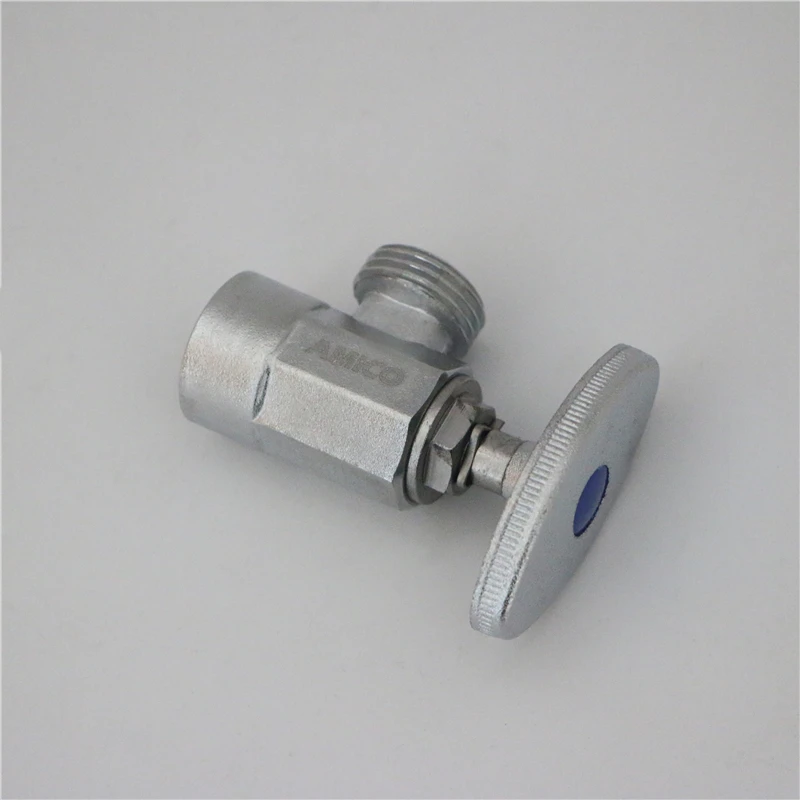DN15 G 1/2" BSP Innengewinde Außengewinde Messing vernickelt 90-Grad-Winkel-Eckventil Keramikkern für Sanitär-Kalt- und Warmwasser – Detail 3