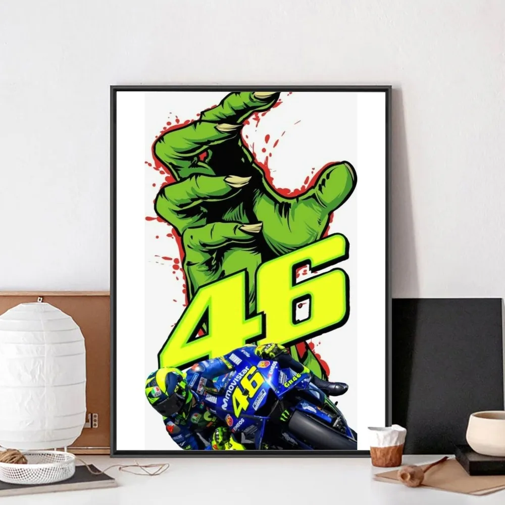 Racing motorcycle R-Rossis-46 Poster No Framed Poster Kraft Club Bar Paper Vintage Wall Art Painting Bedroom Study Stickers