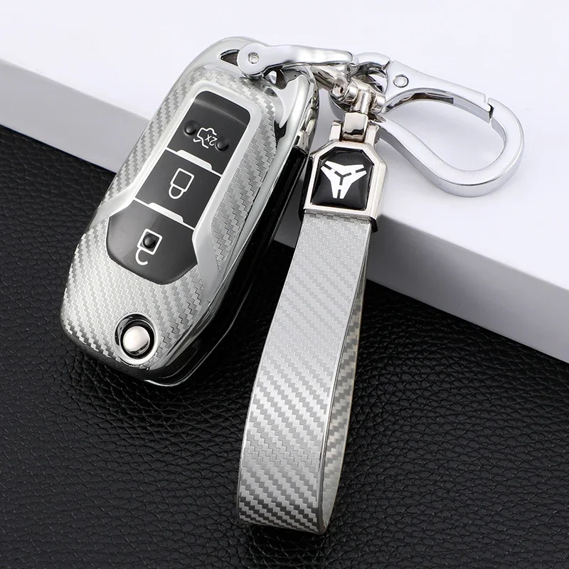 Car Folding Key Cover Case For Ford Fusion Fiesta Escort Mondeo Everest Ranger Kuga2 Focus MK3 Keys Bag Shell Holder Protector