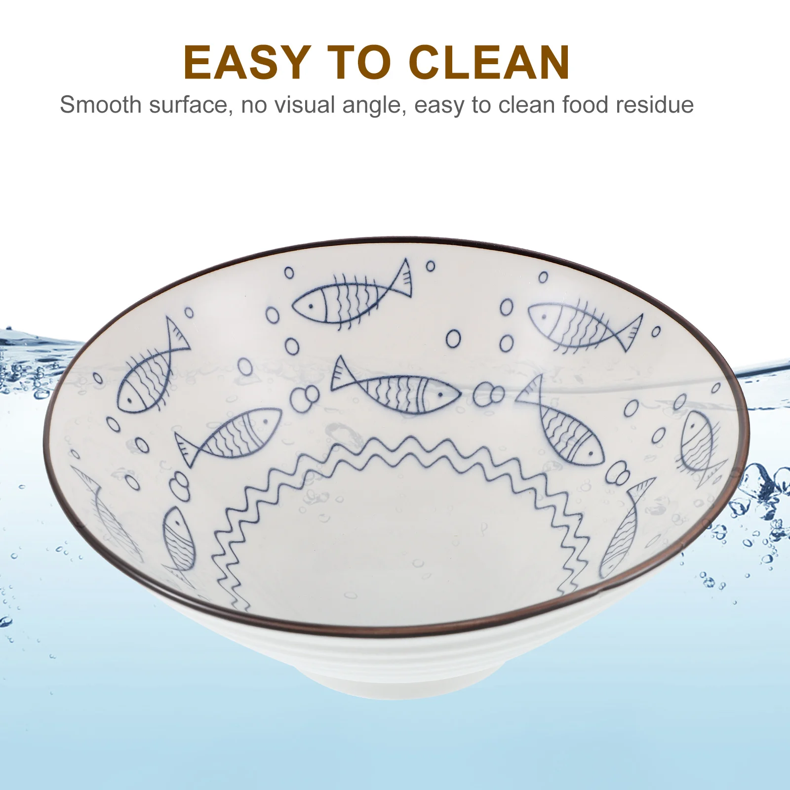 

Ceramic Soup Bowl 8 Inch Large Capacity Serving Bowl for Kitchen Household Salad Rice Food