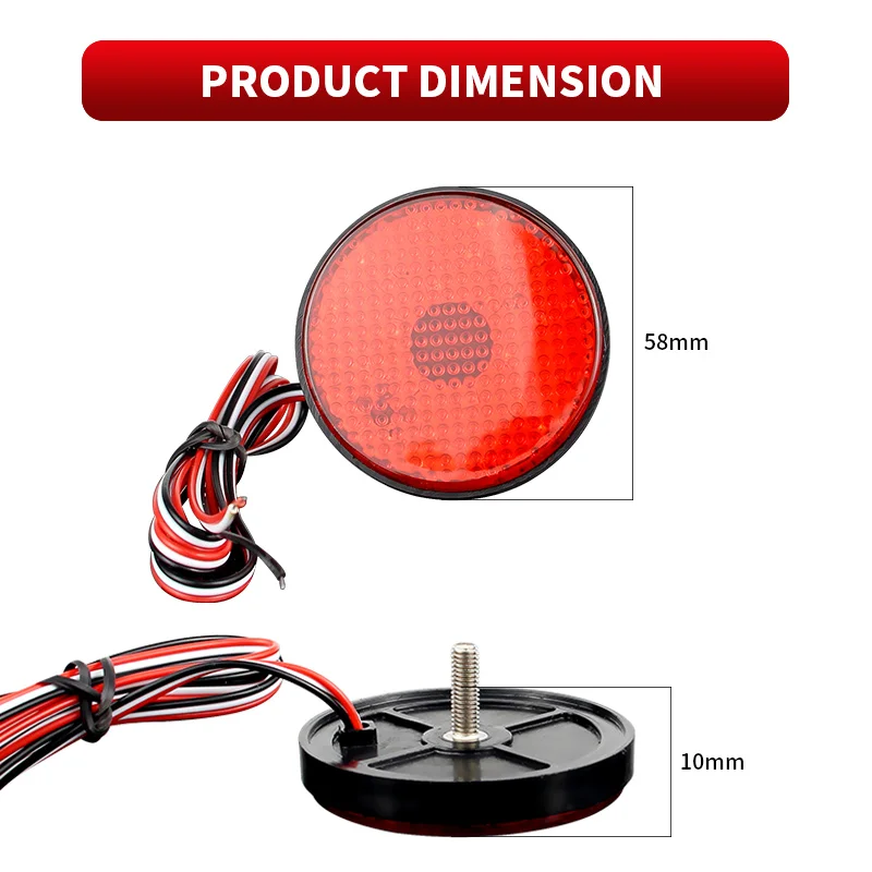 Enquêter arrière à lentille rouge Canbus LED, réflecteur de pare-chocs arrière, feu stop arrière, Toyota Highlander Sequoia ZRR70, Noah Vcedar 2008-2010, 2 pièces