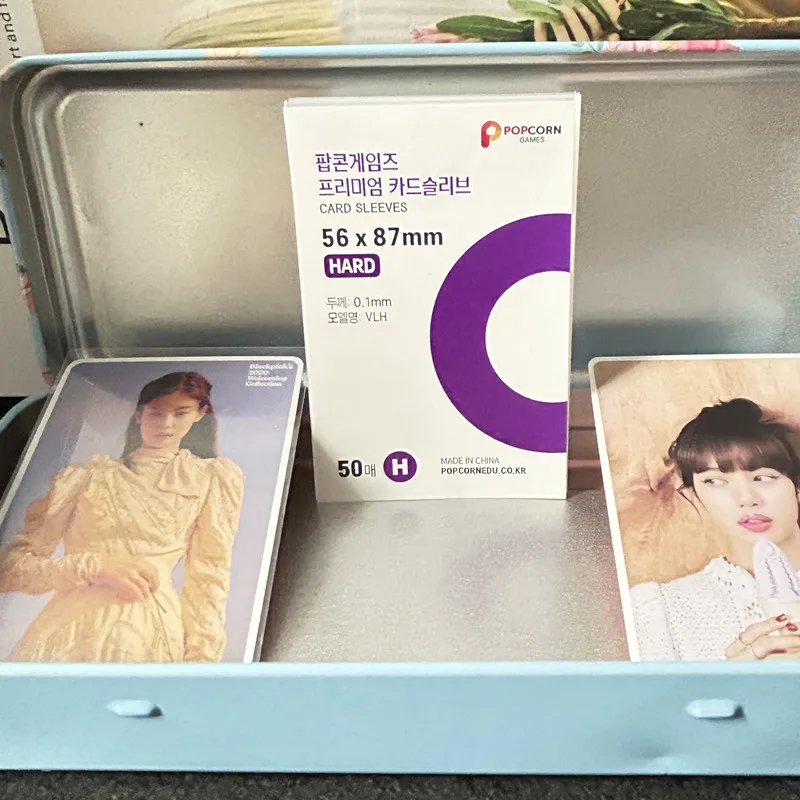 50 قطعة حافظة بطاقات كورية HD واضح Kpop المعبود بطاقة واقية كم Photcards حامي صندوق صور لحامل بطاقة الفشار