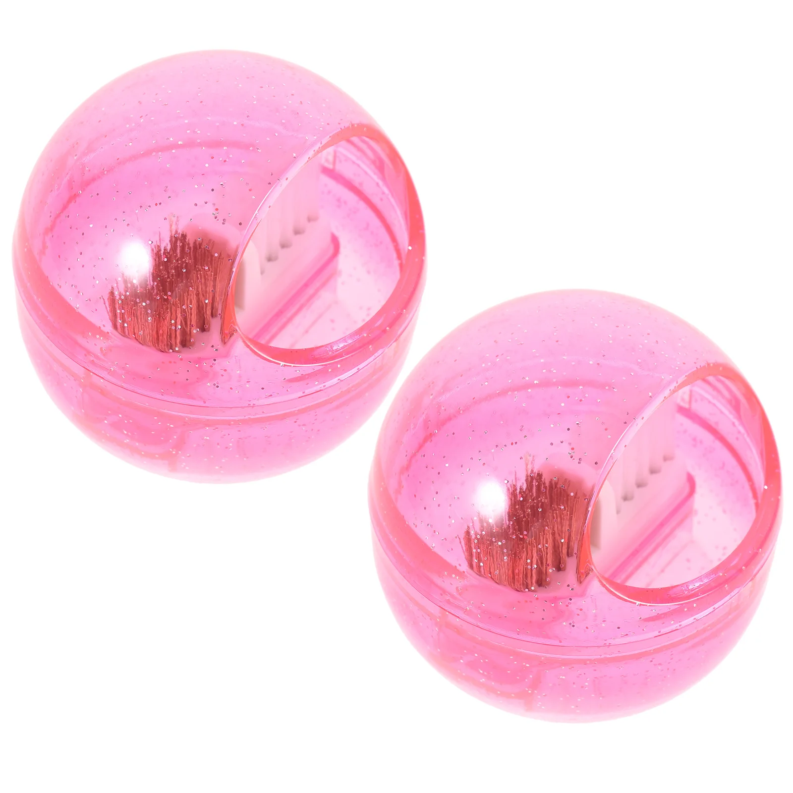 2 pçs prego broca escova de limpeza fio de metal duro cabeça de polimento destacável caso à prova de poeira para manicure salão de beleza diy arte do prego