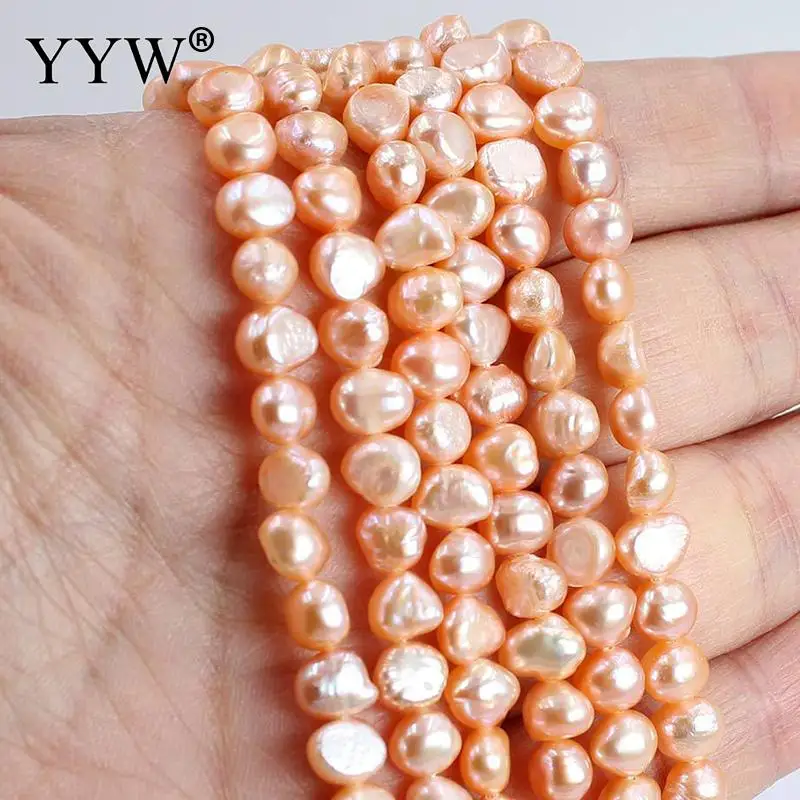 

Wholesale Charm Freshwater Pearl Pink 4mm 5mm 6mm 7mm 8mm Natural Pearls for Jewelry Making DIY Bracelet Necklace Accessories