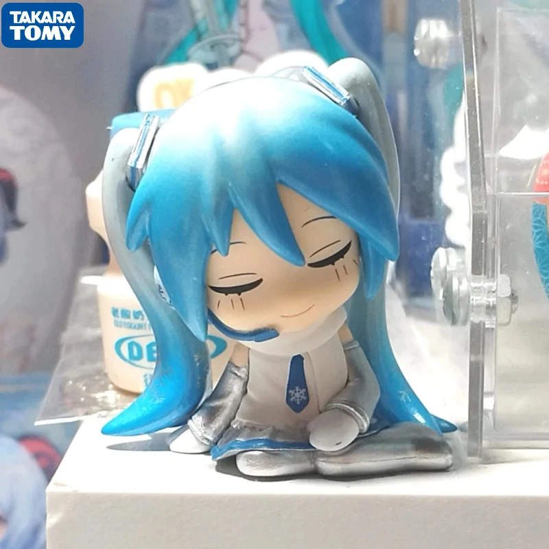タカラトミーガシャポンアニメ初音ミクアクションフィギュア雪ミクメイコカイトかわいい睡眠人形おもちゃコレクション装​​飾品ギフト