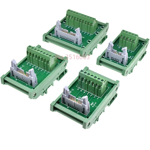 Imagen 2 del producto Conector adaptador de terminales de relé PLC, 1 piezas, IDC10P/14P/16P/20P/26P/30P/40P/50P Pin FC 2,54 MM DC2 macho a bloque de terminales