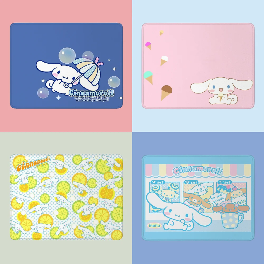 Accessori per Pc da gioco Cinnamoroll Cute Small Mousepad Gamer tappetini per Mouse per Computer Sanrio tastiera Pad Mause Pad tappetino da