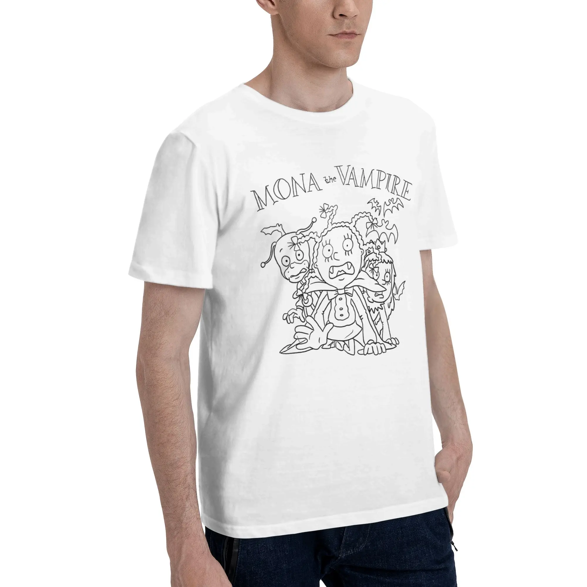 New Arrival Mona The Vampire Anime T Shirt For Unisex  100% Cotton T-shirts Short Sleeve Tops