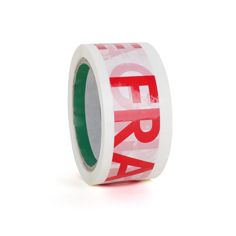 Image of 48mm×50M Verpackungsklebebandrolle: Hergestellt aus PP-Material mit Warnhinweis „Zerbrechlich“, Klebstoff zum Markieren und Sichern