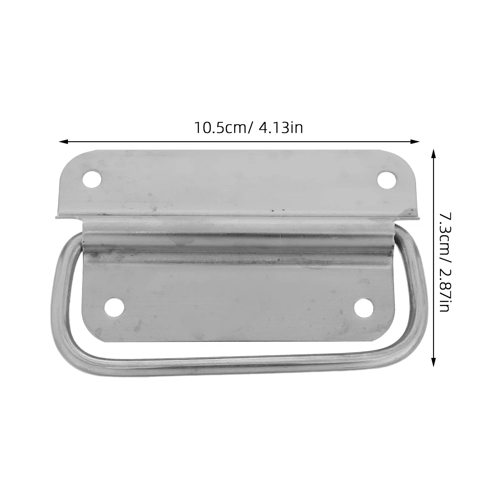 Stainless Steel Chest Handle 4.1x2.9x0.5 Inch Fold Down Grip Heavy Duty Toolbox Handle Metal Box Pull Flight Case Replacement