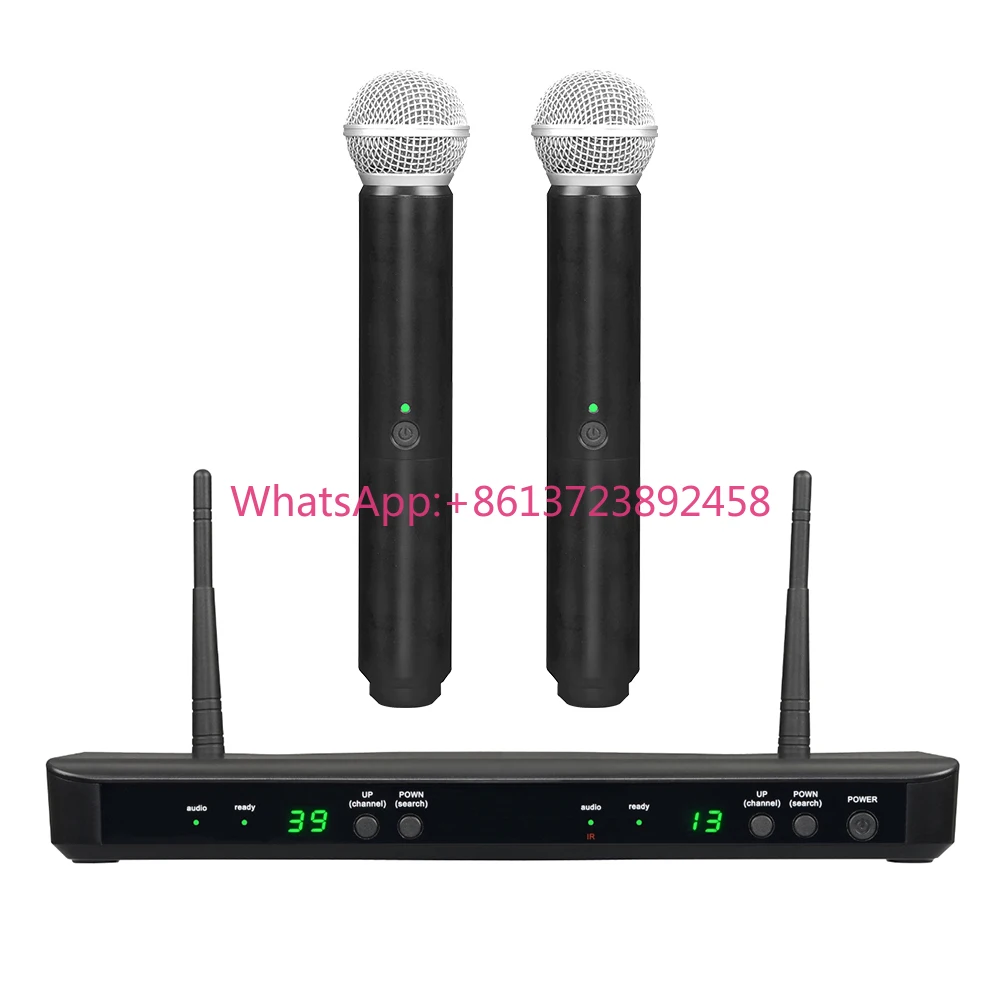 Microfone Vocal Sem Fio BLX288E/BETA58A Sistema UHF Microfone Dinâmico Portátil para Performance em Karaoke, Palco, Igreja e Discursos