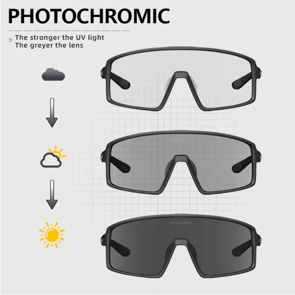 Kacamata Hitam Olahraga Pria UV400 Kacamata Bersepeda Kacamata Sepeda Berkemah Siklus Lari Kacamata Luar Ruangan MTB Sepeda Berburu Wanita
