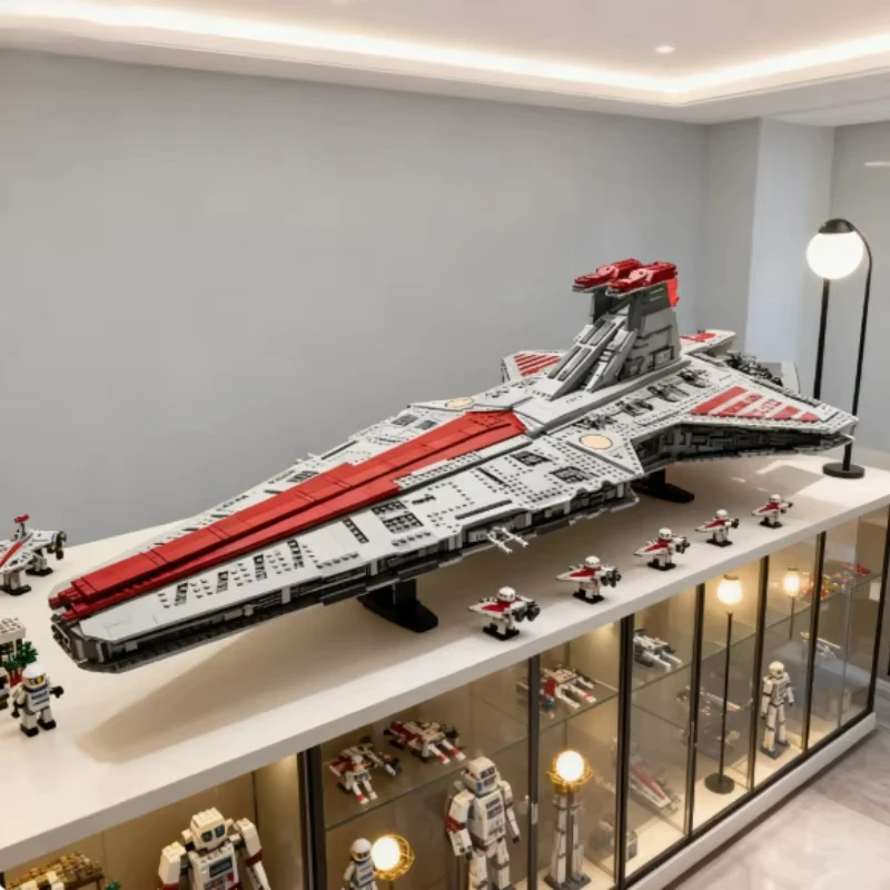 75367 regalos edición coleccionistas 5374 Uds. Gran mayor clase Venator Republic ataques crucero bloques de construcción juguetes para adultos